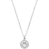 Luxenter Rhodium plattierte Brillant-Zirkonia Halskette - Alphabet