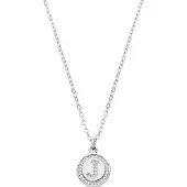 Luxenter Rhodium plattierte Brillant-Zirkonia Halskette - Alphabet