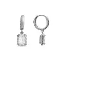 Luxenter Rhodium plattierte Brillant Zirkonia Ohrringe - Silya