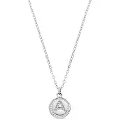 Luxenter Rhodium plattierte Brillant-Zirkonia Halskette - Alphabet