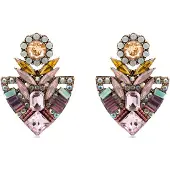 Luxenter Ohrringe mit mehrfarbigem Kristall 18k goldfarben - Aphuat