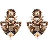 Luxenter Ohrringe mit mehrfarbigem Kristall 18k goldfarben - Gothka