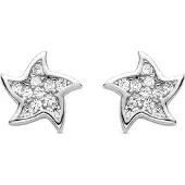 Luxenter Sterling Silber 925 Ohrringe mit rhodiniertem Brillant Zirkonia - Tsya