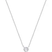 Luxenter Rhodium plattierte Brillant Zirkonia Halskette - Akele