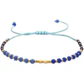 Luxenter Armband mit blauem Kristall 18k goldfarben - Anlako