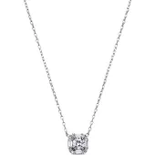 Luxenter Sterling Silber 925 Halskette mit rhodiniertem Brillant Zirkonia - Dyadu