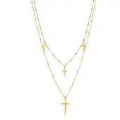 Luxenter blauer Kristall Halskette aus 18k Gelbgold - Lidriel