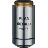 Bresser Objektiv DIN PL 60x Mikroskop 4,5 cm Stahl silber