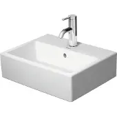 Duravit Handwaschbecken VERO AIR mit Überlauf, Hahnlochbank, 450 x 350 mm, ohne Hahnloch weiß
