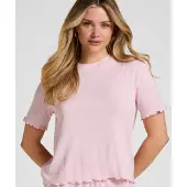Hunkemoller Pyjama Top Pointelle Rosa