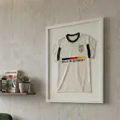 K-Möbel Premium Echtholz Trikotrahmen Weiß 40x50 cm für Kindertrikots & Fan Shirts