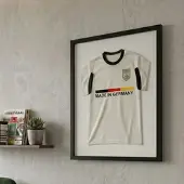 K-Möbel Premium Echtholz Trikotrahmen Schwarz 40x50 cm für Kindertrikots & Fan Shirts