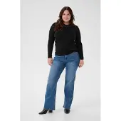 KAFFE CURVE Kurzarm-Bluse KCmary Kurzarm-Bluse Tight fit