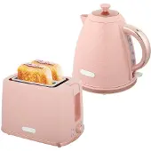 HOMCOM Wasserkocher-Toaster-Set: 1,7L Wasserkocher & 2-Scheiben-Toaster.