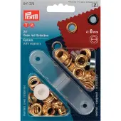 Prym Ösen und Scheiben MS 8,0 mm goldfarbig
