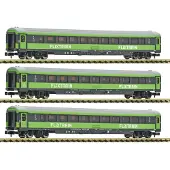 Fleischmann 6260086 N 3-tlg. Set 2: Reisezugwagen, FlixTrain