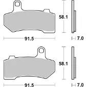 SBS Bremsbeläge Kh409 Street Excel/Racing Sinter Gold Farbe Passend Für: Harley Davidson Road King, Electra, Road G