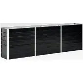 Markenlos Metall Hochbeet Garten Pflanzgefäß, Anthrazit, 240x40x77cm, Verzinkter Stahl