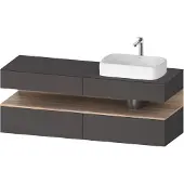 Duravit Waschtischunterschrank Qatego 160x55x60cm, E Ma/Gra m, Pl, Beck. re