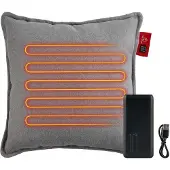 Feel Home - Wärmekissen - Solid Grey 45x45cm - mit 10000mAh Powerbank