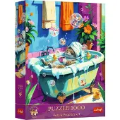 Trefl , Katze in der Badewanne, 1000 Teile Premium Plus Puzzle