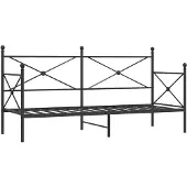 vidaXL Tagesbett ohne Matratze Schwarz 75x190 cm Stahl
