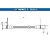 Ate Bremsschlauch 24.5201-0130.3 für Renault Espace V Talisman Megane IV