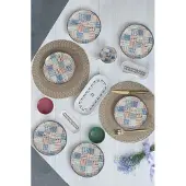 Keramika Geschirrset - Ethnic - 13 teilig - 6 Personen - Steingut
