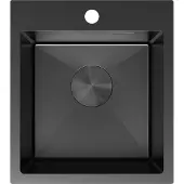 Mexen Solix Edelstahlspüle 1-Becken 400 x 450 mm, schwarz - 6401401000-70