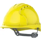 Jsp Kulta Schutzhelm EVO2, gelb, HDPE, 6-Punkt-System, EN 397, OneTouch Verschluss, Belüftung, Kopfumfang 53-64 cm