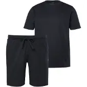 Men Plus Langer Schlafanzug in schwarz | Gr.: 7XL