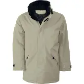 Kariban Herren Parka Kapuzenparka Regenmantel Isolierjacke Winterjacke, Größe:L, Farbe:Beige
