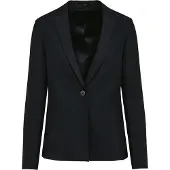 Kariban Damen Twill Blazer mit 1 Knopf, 2 Paspeltaschen und 3-Knopf-Ärmelbündchen