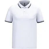 Kariban Poloshirt mit Kontraststreifen