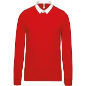 Kariban Sportliches Polohemd Rugby aus Jersey-Baumwolle mit Kontrastkragen