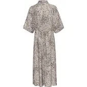 Kaffe Midikleid "Kleid KAdebra", Damen, Gr. 40, N-Gr, beige (abstract leopard), Obermaterial: 80% Viskose CV. 20% Polyamid PA., Kleider Midikleid