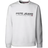 Pepe Jeans für Herren. PM5800029 Sweatshirt Matthew weiß (M), Lässig, Baumwolle