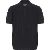 Blend Stilvolles Kurzarm Strickpoloshirt Regular Fit Einfarbig Größe: