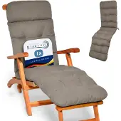 Beautissu Bequeme Liegenauflage Deckchair, 200x50x8 cm, Taupe