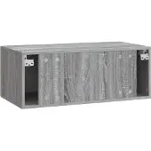 vidaXL Wandmontierter TV-Schrank 78,5 x 41 x 30 cm Grau Sonoma