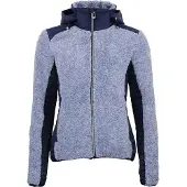 Mountain Peak Zweifarbige Kapuzen-Fleecejacke für Damen