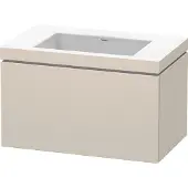 Duravit Waschtischunterschrank c-bonded L-Cube 80x48cm, o HL, Tau matt, 1 Ausz., wandhängend