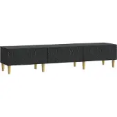 vidaXL TV-Schränk 147 x 34,5 x 30 cm Schwarz Holzwerkstoff