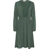 Kaffe Midikleid "Damen Kleid KAfreia", Damen, Gr. 34, N-Gr, grün (garden topiary cc.), Obermaterial: 100% Viskose CV., Kleider Midikleid