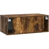 vidaXL Wandmontierter TV-Schrank 59,5 x 31 cm Geräucherte Eiche