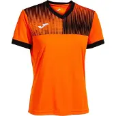 Glemo Damen-T-Shirt Joma Eco Supernova Orange-Schwarz M