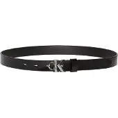 Calvin Klein Facet Buckle Shiny Strap Black/shiny Nickel Größe: 85 | Gürtel Outlet | Damen | Schwarz