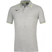 Mizuno Polo Herren/Heather Grey/Yellow Fluo/L