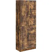 vidaXL Schrankset 2 pcs Geräucherte Eiche Holzwerkstoff