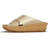 FitFlop FitFlop Lulu Lux Graphic-Weave Leather Cross Slides 42